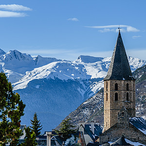 Bergdorf Salardú im Val d'Aran in den Zentralpyrenäen