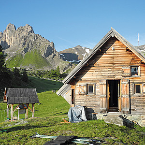 französische Berghütte