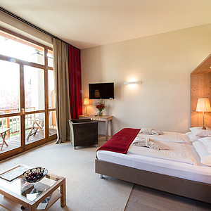 Doppelzimmer Alpinstudio im Biohotel Daberer