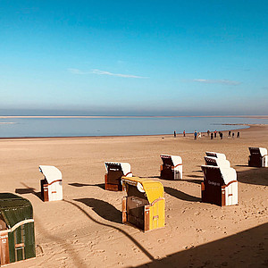 Strandkörbe am Borkumer Strand