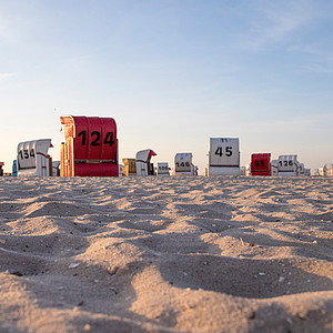 Strandkörbe an der Nordsee