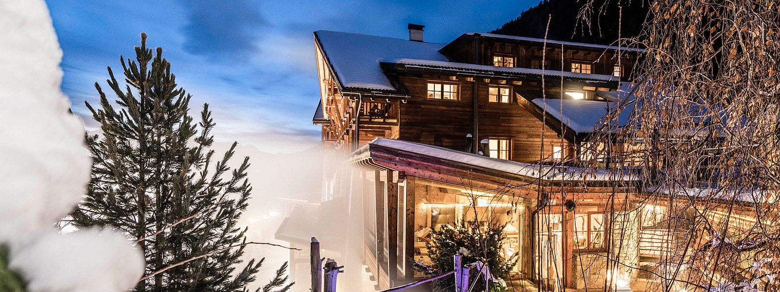 Lüsnerhof Winterstimmung Außenansicht