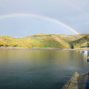 Karina - NRW, Rursee - Regenbogen überm See