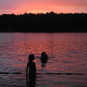 Uckermark Abendstimmung im Wasser