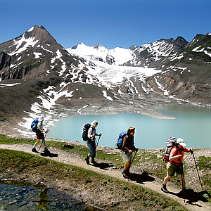 Fernwanderer auf Alpenquerung